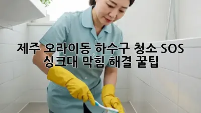 제주 오라이동 하수구 청소 SOS! 싱크대 막힘 해결 꿀팁 🧽✨